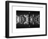 Double Sided and Instants of NY Series - Skyscrapers of Times Square in Manhattan Night-Philippe Hugonnard-Framed Art Print