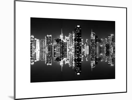 Double Sided and Instants of NY Series - Skyscrapers of Times Square in Manhattan Night-Philippe Hugonnard-Mounted Art Print