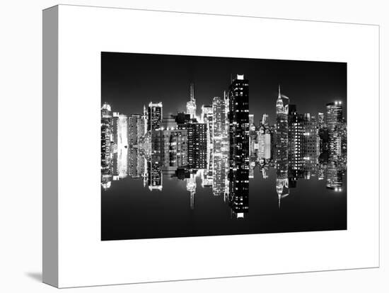 Double Sided and Instants of NY Series - Skyscrapers of Times Square in Manhattan Night-Philippe Hugonnard-Stretched Canvas