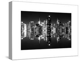 Double Sided and Instants of NY Series - Skyscrapers of Times Square in Manhattan Night-Philippe Hugonnard-Stretched Canvas