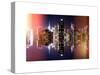 Double Sided and Instants of NY Series - Skyscrapers of Times Square in Manhattan Night-Philippe Hugonnard-Stretched Canvas