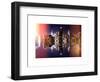 Double Sided and Instants of NY Series - Skyscrapers of Times Square in Manhattan Night-Philippe Hugonnard-Framed Art Print