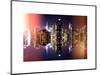 Double Sided and Instants of NY Series - Skyscrapers of Times Square in Manhattan Night-Philippe Hugonnard-Mounted Art Print