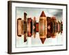 Double Sided and Instants of NY Series - Skyscrapers of Times Square in Manhattan-Philippe Hugonnard-Framed Photographic Print