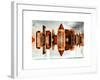 Double Sided and Instants of NY Series - Skyscrapers of Times Square in Manhattan-Philippe Hugonnard-Framed Art Print