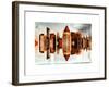 Double Sided and Instants of NY Series - Skyscrapers of Times Square in Manhattan-Philippe Hugonnard-Framed Art Print