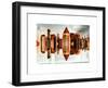 Double Sided and Instants of NY Series - Skyscrapers of Times Square in Manhattan-Philippe Hugonnard-Framed Art Print