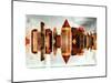 Double Sided and Instants of NY Series - Skyscrapers of Times Square in Manhattan-Philippe Hugonnard-Mounted Art Print