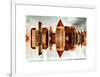 Double Sided and Instants of NY Series - Skyscrapers of Times Square in Manhattan-Philippe Hugonnard-Framed Art Print