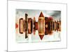 Double Sided and Instants of NY Series - Skyscrapers of Times Square in Manhattan-Philippe Hugonnard-Mounted Art Print