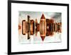 Double Sided and Instants of NY Series - Skyscrapers of Times Square in Manhattan-Philippe Hugonnard-Framed Art Print