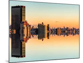 Double Sided Series - Cityscape of Manhattan at Sunset-Philippe Hugonnard-Mounted Photographic Print
