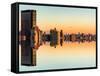 Double Sided Series - Cityscape of Manhattan at Sunset-Philippe Hugonnard-Framed Stretched Canvas