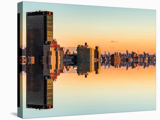 Double Sided Series - Cityscape of Manhattan at Sunset-Philippe Hugonnard-Stretched Canvas