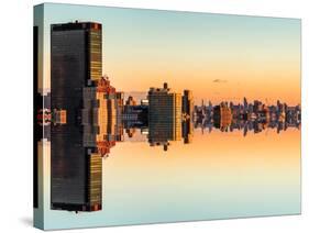 Double Sided Series - Cityscape of Manhattan at Sunset-Philippe Hugonnard-Stretched Canvas