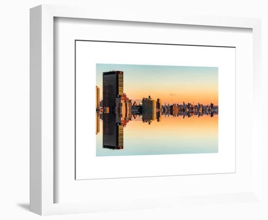 Double Sided Series - Cityscape of Manhattan at Sunset-Philippe Hugonnard-Framed Art Print