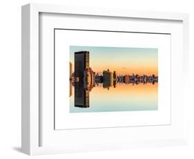 Double Sided Series - Cityscape of Manhattan at Sunset-Philippe Hugonnard-Framed Art Print