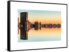 Double Sided Series - Cityscape of Manhattan at Sunset-Philippe Hugonnard-Framed Stretched Canvas