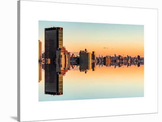 Double Sided Series - Cityscape of Manhattan at Sunset-Philippe Hugonnard-Stretched Canvas