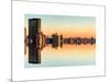 Double Sided Series - Cityscape of Manhattan at Sunset-Philippe Hugonnard-Mounted Art Print
