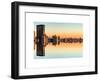 Double Sided Series - Cityscape of Manhattan at Sunset-Philippe Hugonnard-Framed Art Print