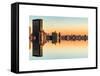 Double Sided Series - Cityscape of Manhattan at Sunset-Philippe Hugonnard-Framed Stretched Canvas