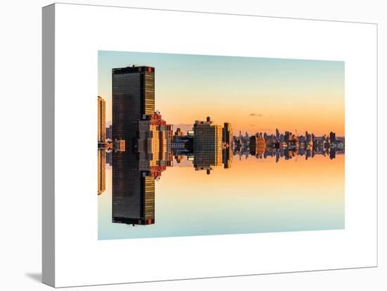 Double Sided Series - Cityscape of Manhattan at Sunset-Philippe Hugonnard-Stretched Canvas