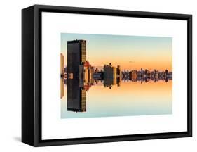 Double Sided Series - Cityscape of Manhattan at Sunset-Philippe Hugonnard-Framed Stretched Canvas