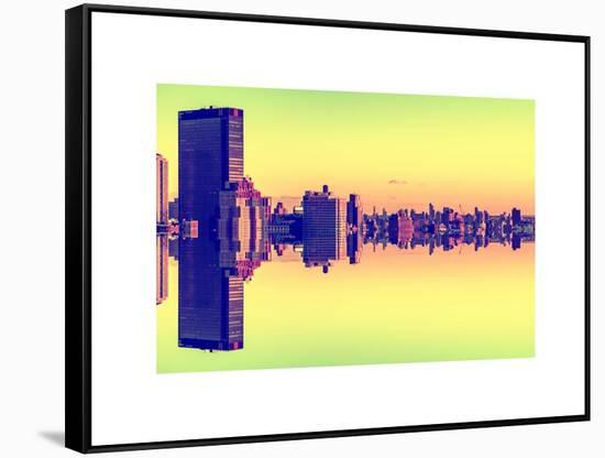 Double Sided Series - Cityscape of Manhattan-Philippe Hugonnard-Framed Stretched Canvas