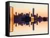 Double Sided Series - NYC Cityscape with the One World Trade Center (1WTC) at Sunset-Philippe Hugonnard-Framed Stretched Canvas