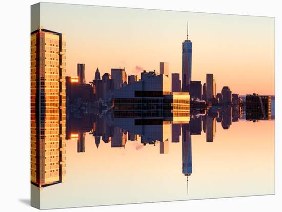 Double Sided Series - NYC Cityscape with the One World Trade Center (1WTC) at Sunset-Philippe Hugonnard-Stretched Canvas