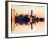 Double Sided Series - NYC Cityscape with the One World Trade Center (1WTC) at Sunset-Philippe Hugonnard-Framed Photographic Print