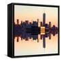 Double Sided Series - NYC Cityscape with the One World Trade Center (1WTC) at Sunset-Philippe Hugonnard-Framed Stretched Canvas