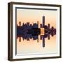 Double Sided Series - NYC Cityscape with the One World Trade Center (1WTC) at Sunset-Philippe Hugonnard-Framed Photographic Print