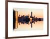 Double Sided Series - NYC Cityscape with the One World Trade Center (1WTC) at Sunset-Philippe Hugonnard-Framed Art Print