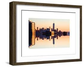 Double Sided Series - NYC Cityscape with the One World Trade Center (1WTC) at Sunset-Philippe Hugonnard-Framed Art Print