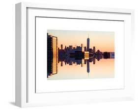 Double Sided Series - NYC Cityscape with the One World Trade Center (1WTC) at Sunset-Philippe Hugonnard-Framed Art Print