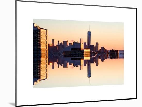 Double Sided Series - NYC Cityscape with the One World Trade Center (1WTC) at Sunset-Philippe Hugonnard-Mounted Art Print