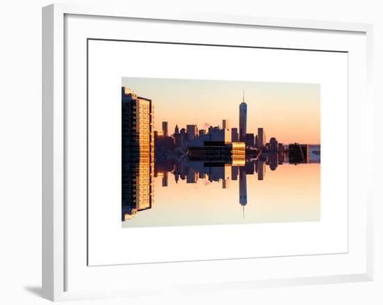 Double Sided Series - NYC Cityscape with the One World Trade Center (1WTC) at Sunset-Philippe Hugonnard-Framed Art Print