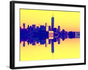 Double Sided Series - NYC Cityscape with the One World Trade Center (1WTC)-Philippe Hugonnard-Framed Photographic Print