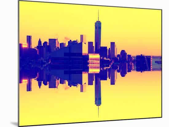 Double Sided Series - NYC Cityscape with the One World Trade Center (1WTC)-Philippe Hugonnard-Mounted Photographic Print