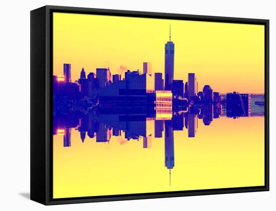 Double Sided Series - NYC Cityscape with the One World Trade Center (1WTC)-Philippe Hugonnard-Framed Stretched Canvas