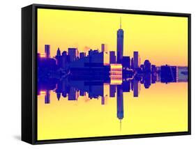 Double Sided Series - NYC Cityscape with the One World Trade Center (1WTC)-Philippe Hugonnard-Framed Stretched Canvas