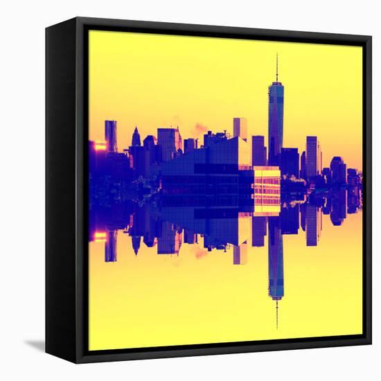 Double Sided Series - NYC Cityscape with the One World Trade Center (1WTC)-Philippe Hugonnard-Framed Stretched Canvas