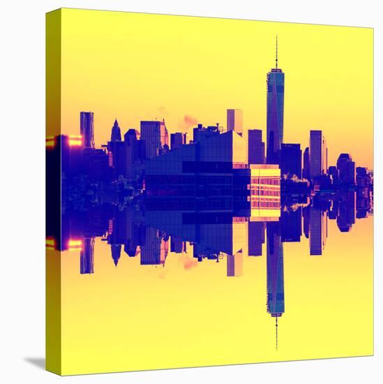 Double Sided Series - NYC Cityscape with the One World Trade Center (1WTC)-Philippe Hugonnard-Stretched Canvas
