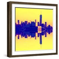 Double Sided Series - NYC Cityscape with the One World Trade Center (1WTC)-Philippe Hugonnard-Framed Photographic Print