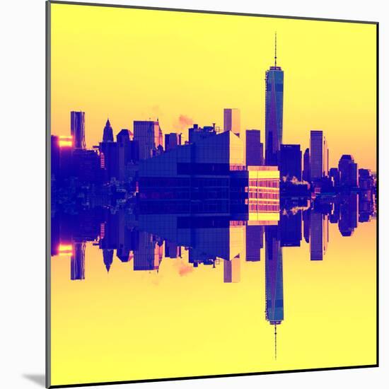 Double Sided Series - NYC Cityscape with the One World Trade Center (1WTC)-Philippe Hugonnard-Mounted Photographic Print