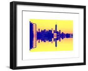 Double Sided Series - NYC Cityscape with the One World Trade Center (1WTC)-Philippe Hugonnard-Framed Art Print