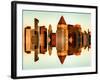 Double Sided Series - Skyscrapers of Times Square in Manhattan at Sunset-Philippe Hugonnard-Framed Photographic Print