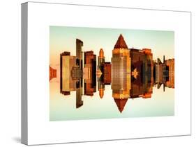 Double Sided Series - Skyscrapers of Times Square in Manhattan at Sunset-Philippe Hugonnard-Stretched Canvas